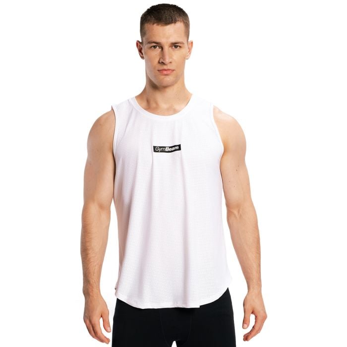 Men‘s Combat Tank Top White - GymBeam XL