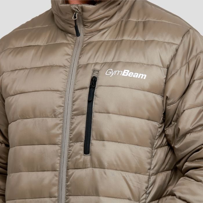 Men‘s Puffer Jacket Vetiver/Black - GymBeam L