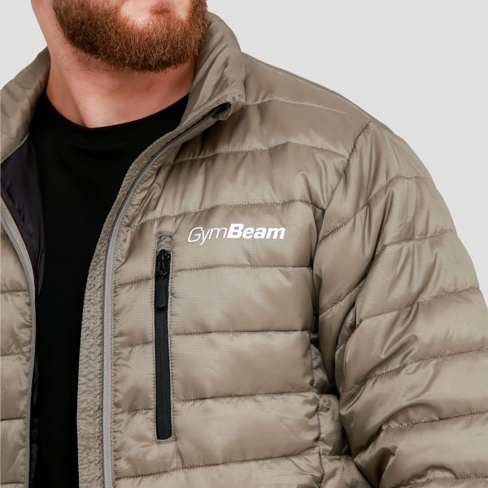 Men‘s Puffer Jacket Vetiver/Black - GymBeam L