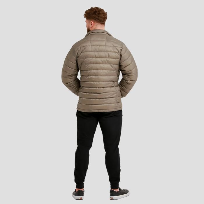 Men‘s Puffer Jacket Vetiver/Black - GymBeam L