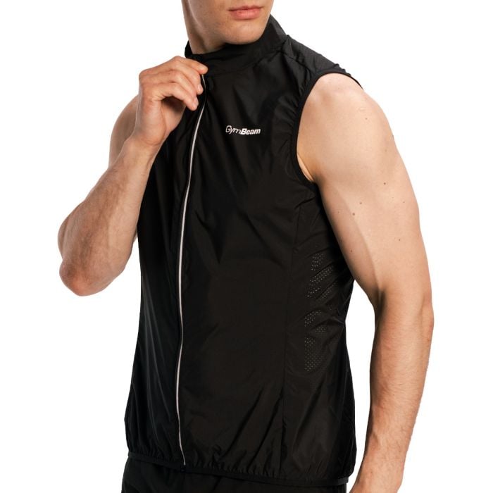 Men‘s Pulse X Running Gilet Black - GymBeam XXL