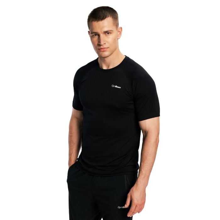 Men‘s Pulse X Running T-shirt Black - GymBeam M