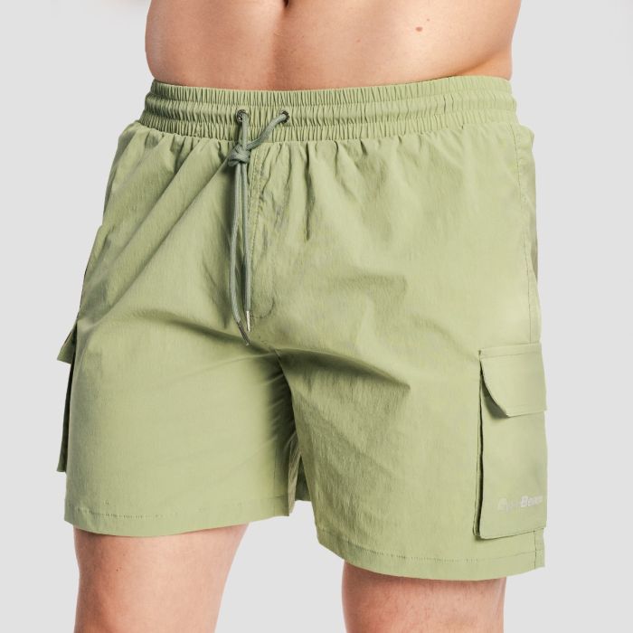 Men‘s Swim Cargo Shorts Olive - GymBeam XXXL