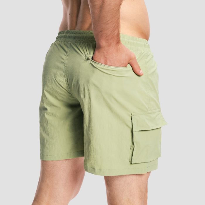 Men‘s Swim Cargo Shorts Olive - GymBeam XXXL
