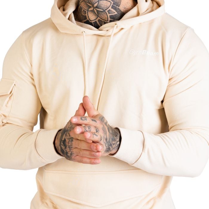 TRN Hoodie Sand - GymBeam L
