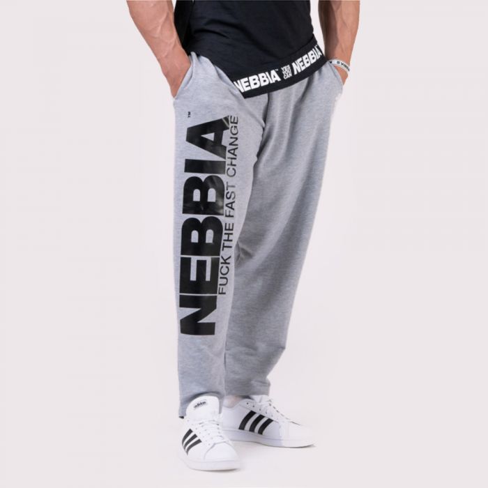 Men‘s Sweatpants Beast Mode On Grey - NEBBIA