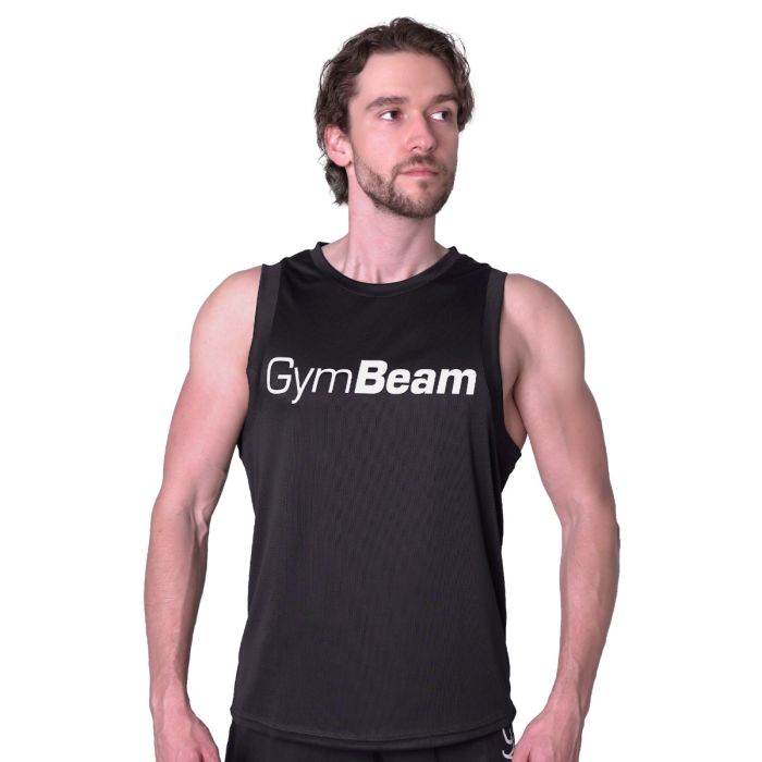 Mesh Tank Top Essence Black - GymBeam XXL