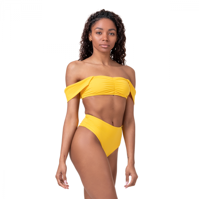 Miami Retro Bikini Top yellow - NEBBIA