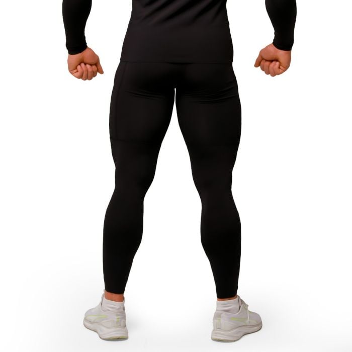 Mid Compression Leggings Black - GymBeam XXXL