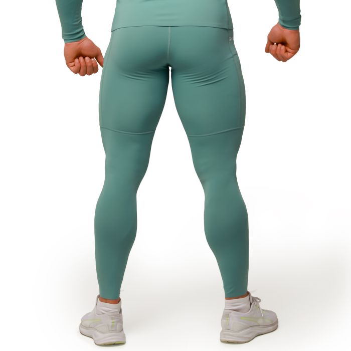 Mid Compression Leggings Blue - GymBeam XXXL
