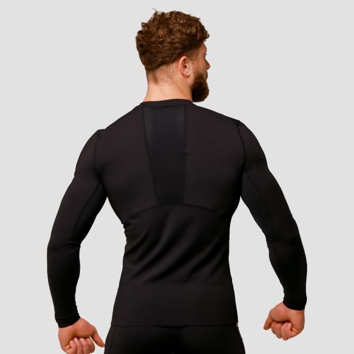 Mid Compression Long Sleeve T-Shirt Black - GymBeam M