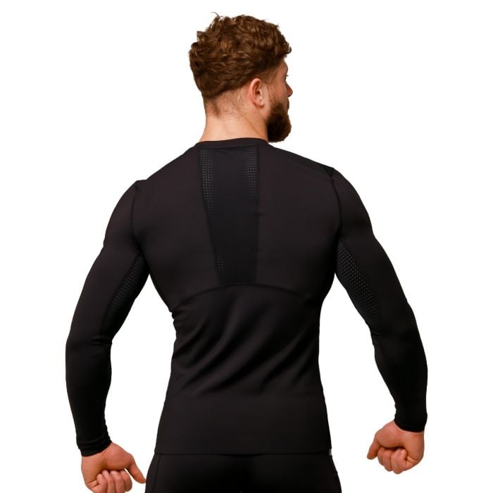 Mid Compression Long Sleeve T-Shirt Black - GymBeam M