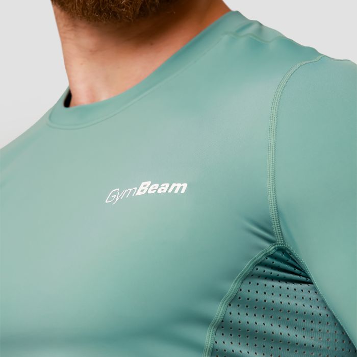 Mid Compression Long Sleeve T-Shirt Blue - GymBeam L