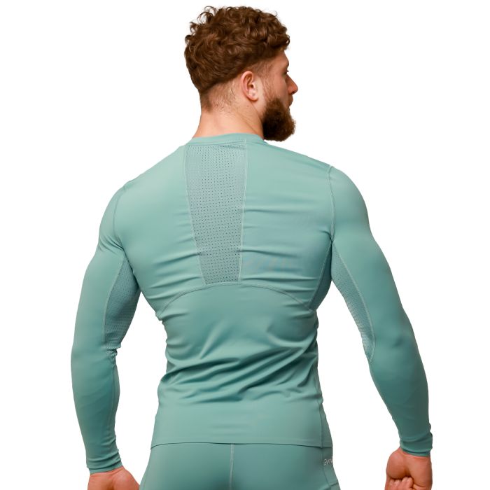 Mid Compression Long Sleeve T-Shirt Blue - GymBeam L