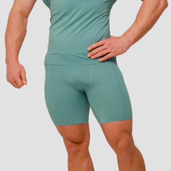 Mid Compression Shorts Blue - GymBeam L