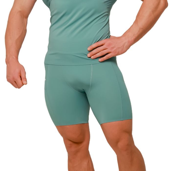 Mid Compression Shorts Blue - GymBeam L