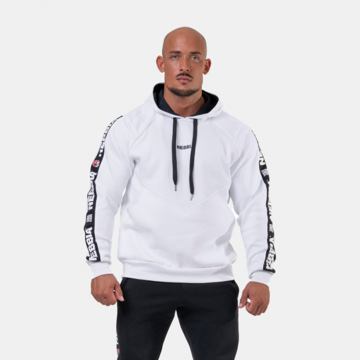 Men's hoodie White - NEBBIA