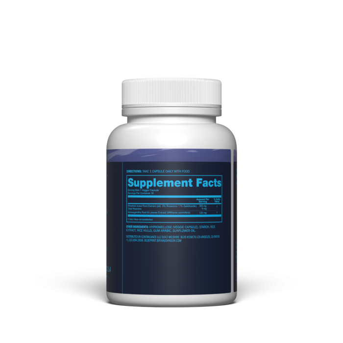 Ashwagandha & Rhodiola - Blueprint by Bryan Johnson 30 caps