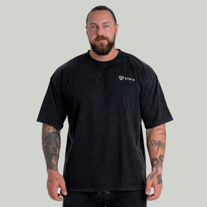 Oversized Washed T-Shirt Black - STRIX M