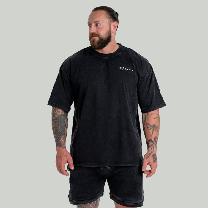 Oversized Washed T-Shirt Black - STRIX M