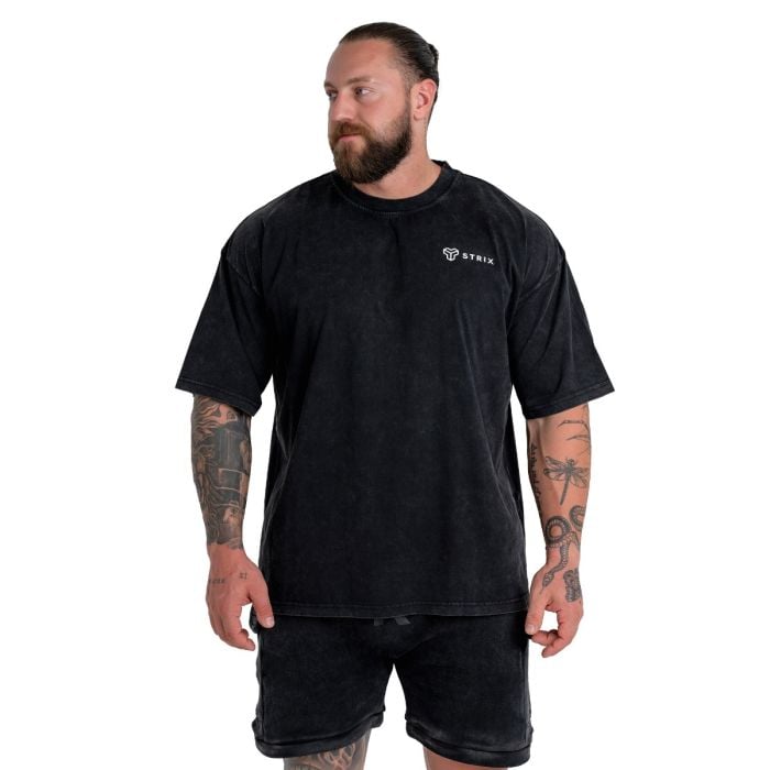 Oversized Washed T-Shirt Black - STRIX M