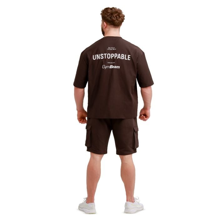 Unstoppable Oversized T-Shirt Brown - GymBeam M