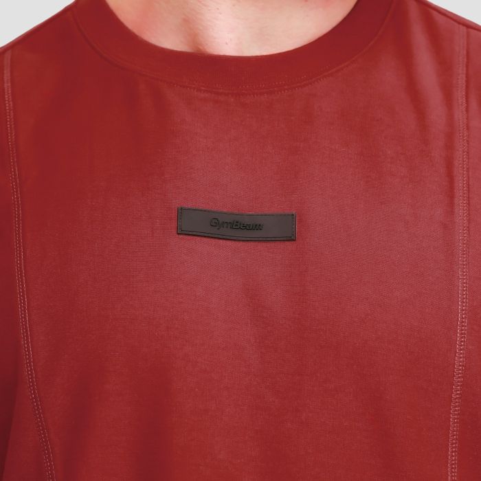 Unstoppable Oversized T-Shirt Red - GymBeam L