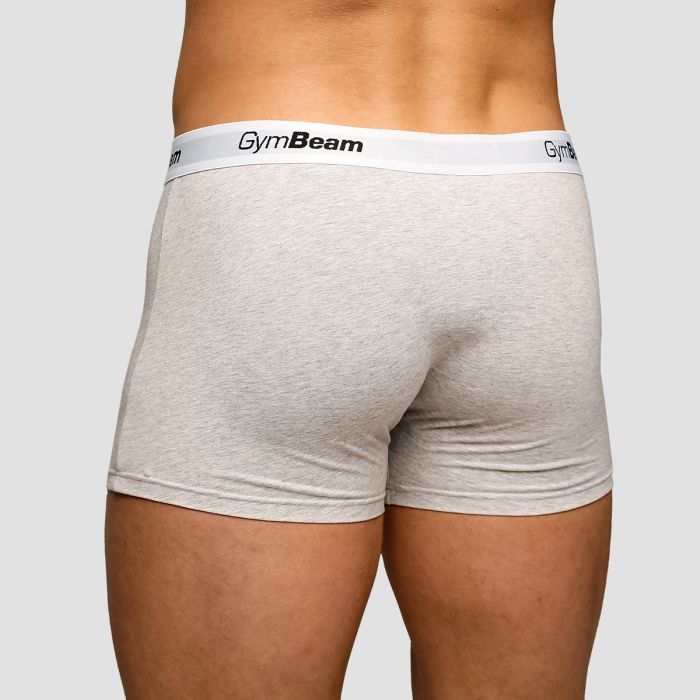 Men‘s Essentials Boxers 3Pack Grey - GymBeam XXXL