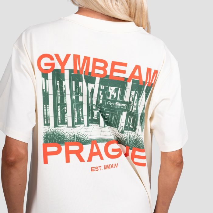 Prague T-shirt Cream - GymBeam M