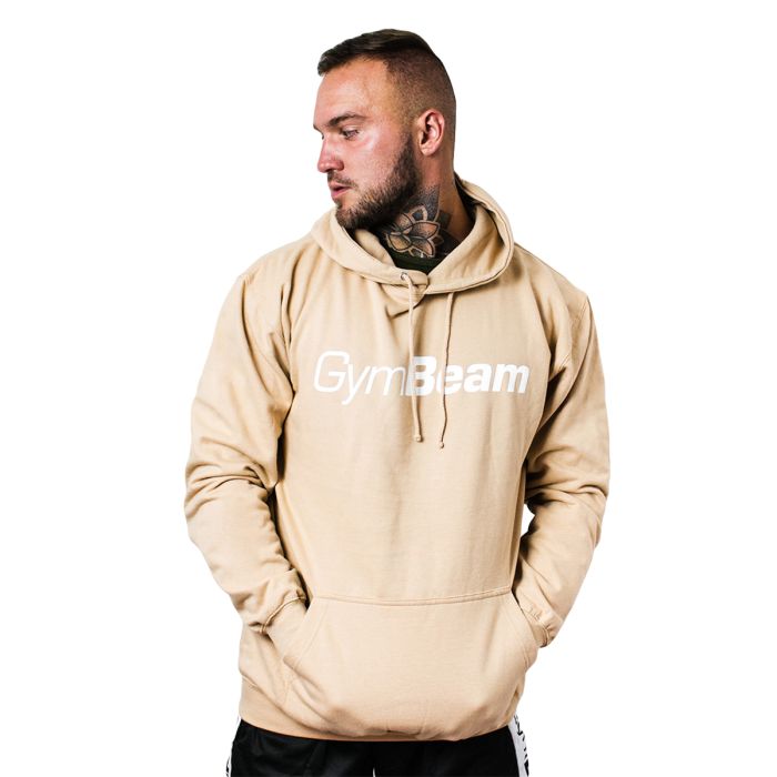 PRO Hoodie Sand - GymBeam L - cream