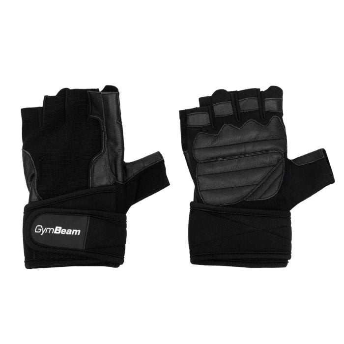 Pro WristWrap Fitness Gloves Black - GymBeam XL