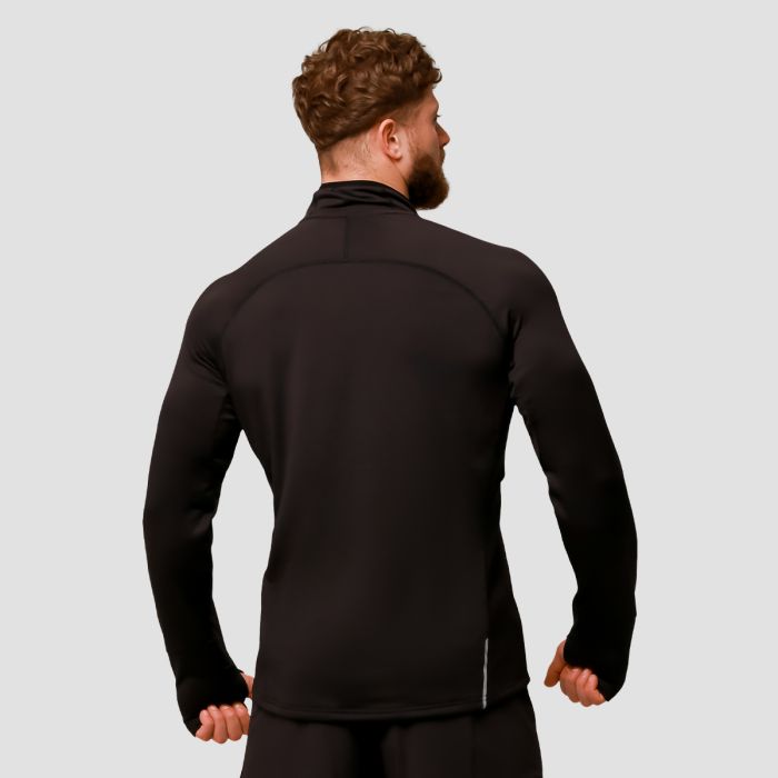 Pulse 1/2 Zip Running Sweatshirt Black - GymBeam L