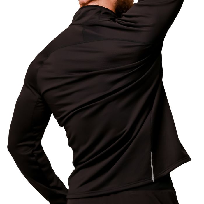 Pulse 1/2 Zip Running Sweatshirt Black - GymBeam L