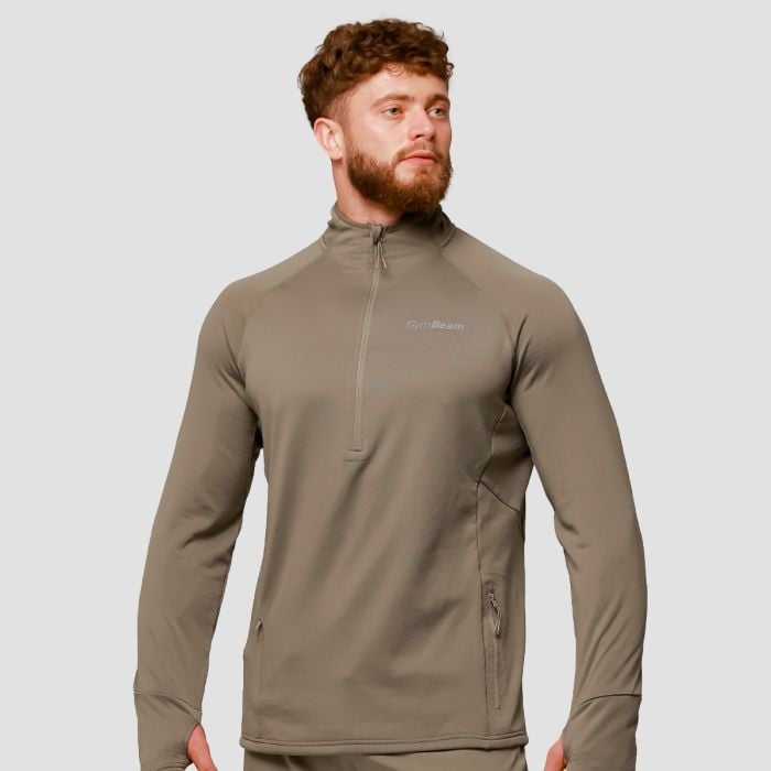 Pulse 1/2 Zip Running Sweatshirt Vetiver - GymBeam XXL