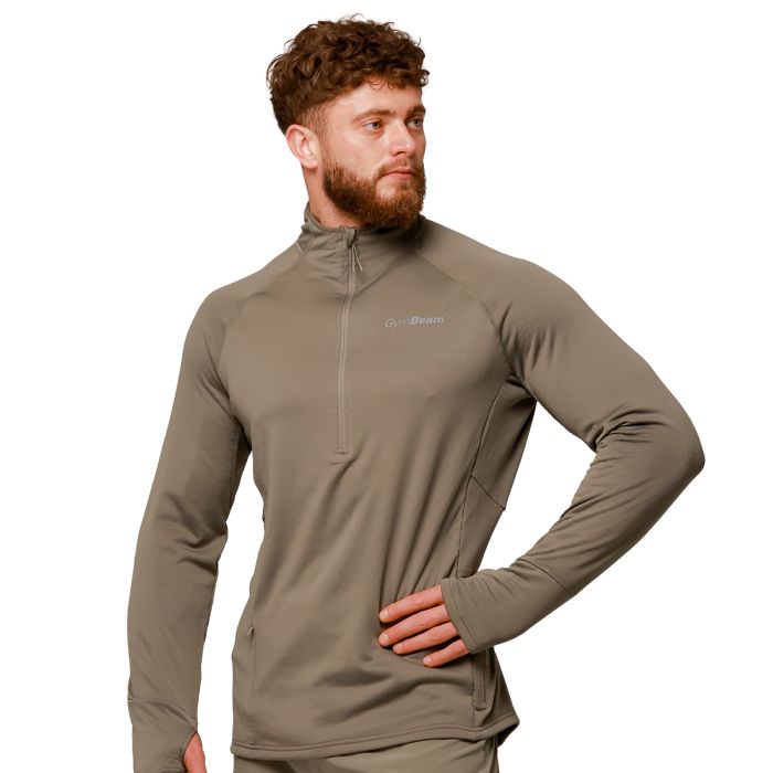 Pulse 1/2 Zip Running Sweatshirt Vetiver - GymBeam XXL