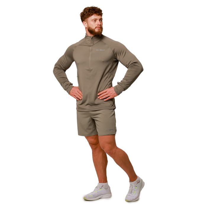 Pulse 1/2 Zip Running Sweatshirt Vetiver - GymBeam XXL