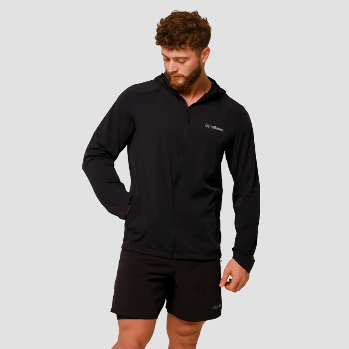 Pulse Running Jacket Black - GymBeam XL