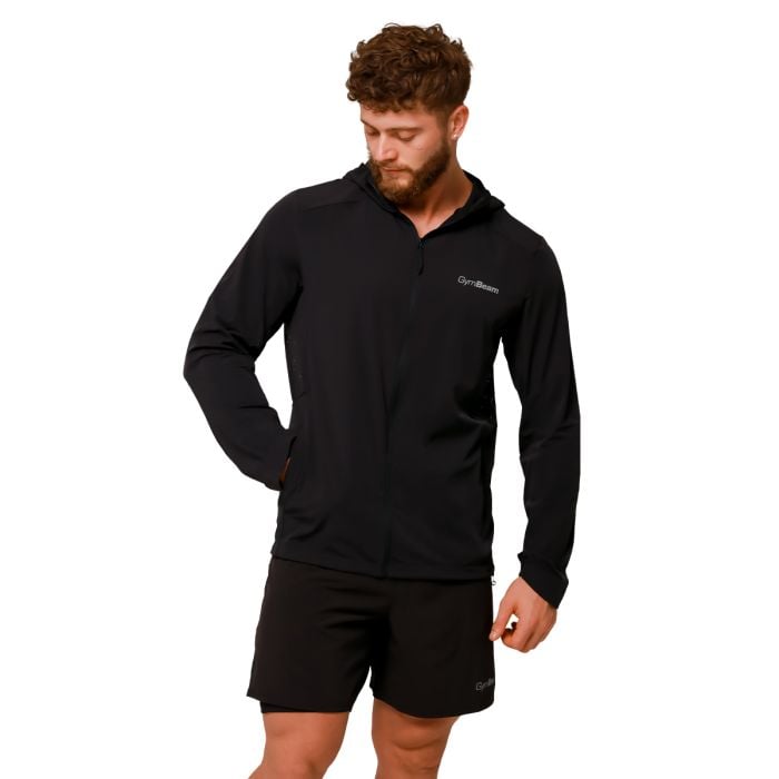 Pulse Running Jacket Black - GymBeam XL