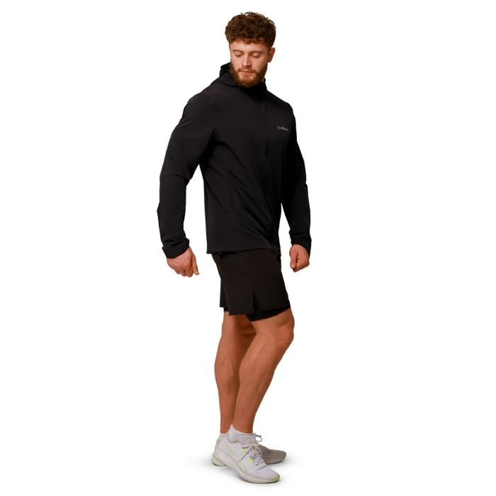 Pulse Running Jacket Black - GymBeam XL