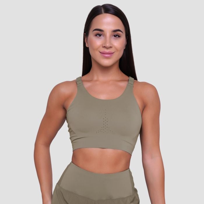 Pulse Running Sports Bra Vetiver - GymBeam L