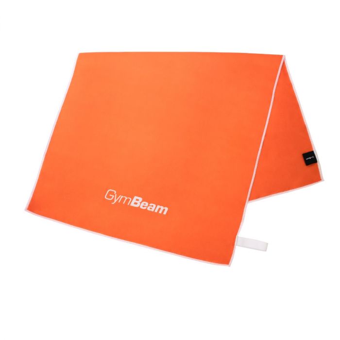 Quick drying sports towel OrangeWhite - GymBeam_1