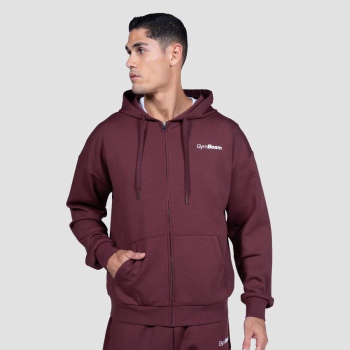 Relay Zip Hoodie Fig - GymBeam XXL