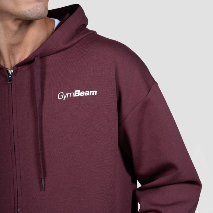 Relay Zip Hoodie Fig - GymBeam XXL