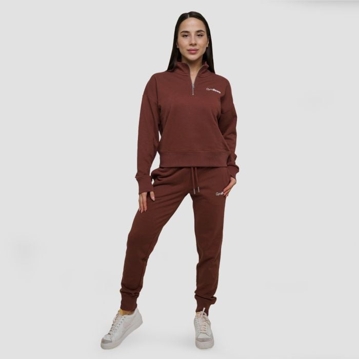 Women‘s Agile 1/2 Zip Jumper Root - GymBeam XL