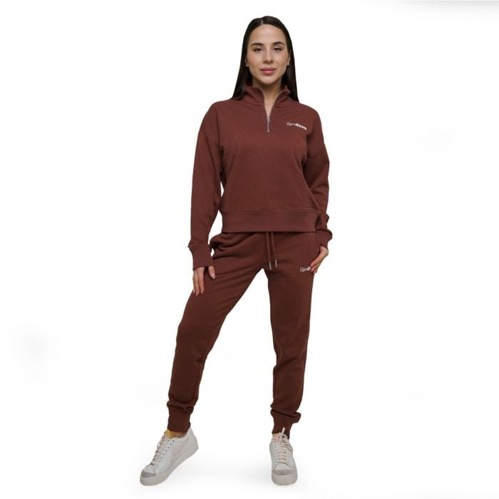 Women‘s Agile 1/2 Zip Jumper Root - GymBeam XL