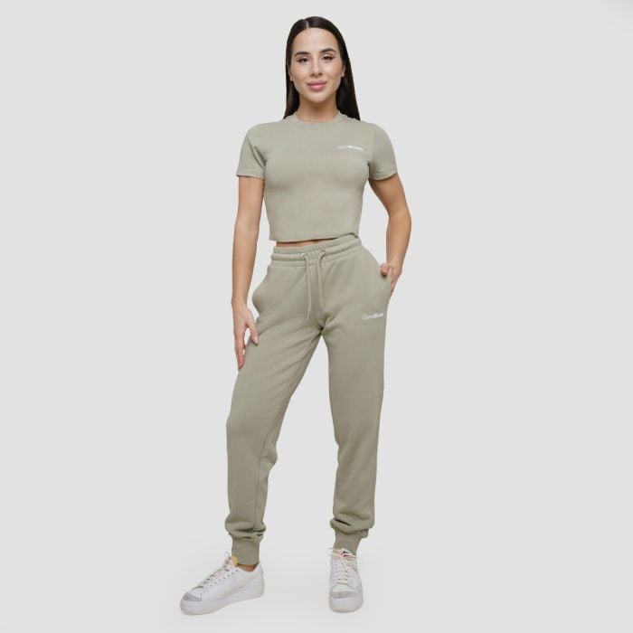 Ženska majica Agile Cropped Sage - GymBeam L