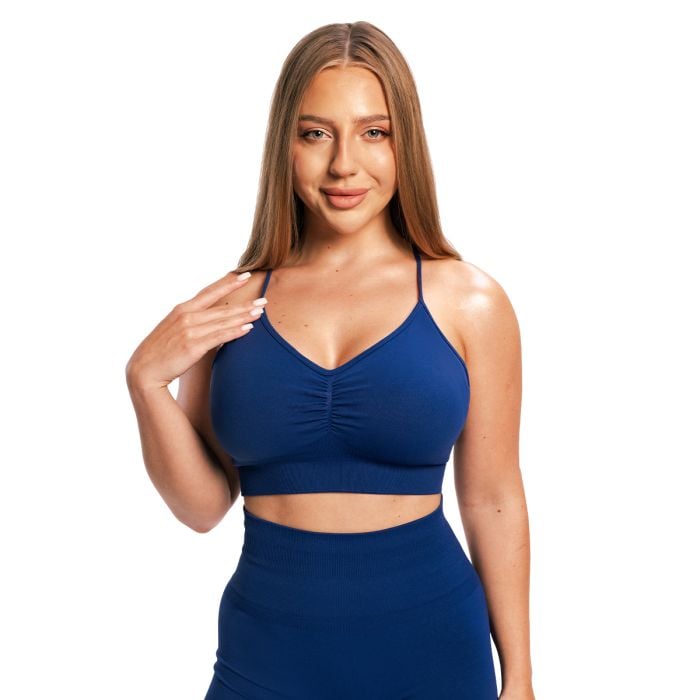 Sculpt Seamless Sports Bra Navy - GymBeam M