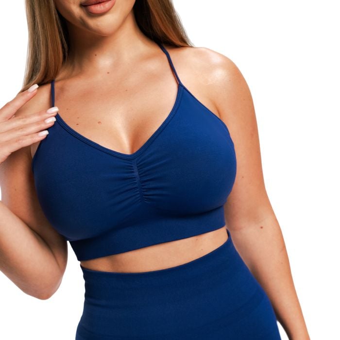 Sculpt Seamless Sports Bra Navy - GymBeam M
