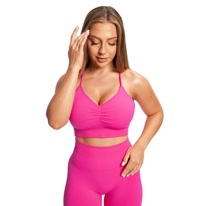 Sculpt Seamless Sports Bra Rose - GymBeam L