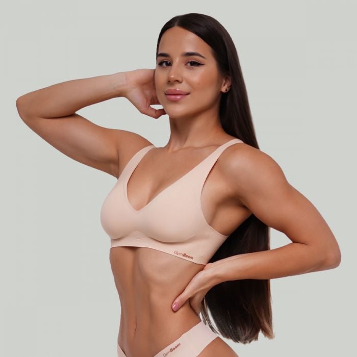 Seamless Bra Beige - GymBeam XS